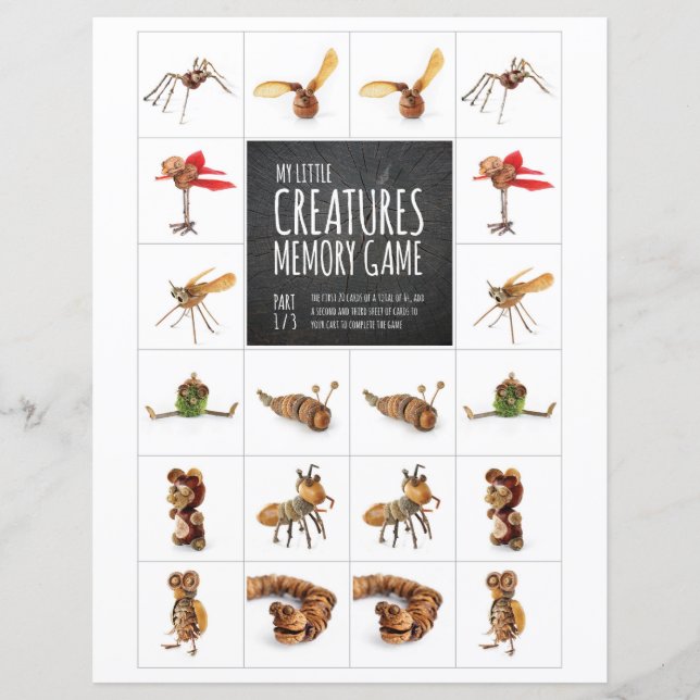 Meine kleinen Kreaturen Memory Game 1/3 (Vorderseite)