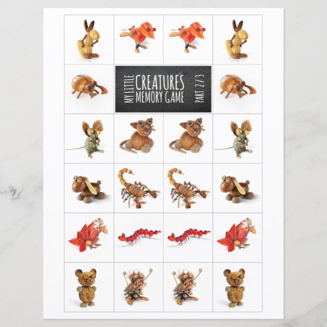 Meine kleinen Kreaturen Memory Game 2/3 (Vorderseite)