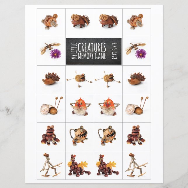 Meine kleinen Kreaturen Memory Game 3/3 (Vorderseite)