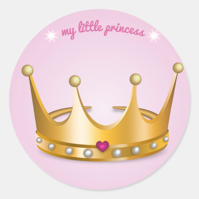 Meine kleinen Princess-Stickers Runder Aufkleber (Vorderseite)