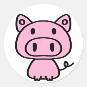 Meine kleinen rosa Ferkel-Aufkleber Runder Aufkleber