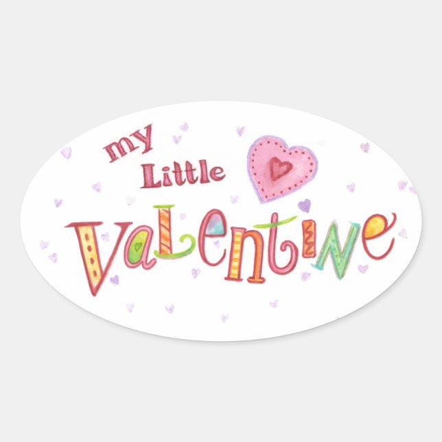 Meine kleinen Valentinkleber Ovaler Aufkleber (Vorderseite)
