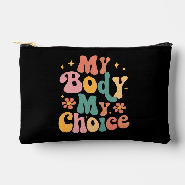 Meine Körperwahl Feminist Pro choice Zubehörtasche (Vorderseite)