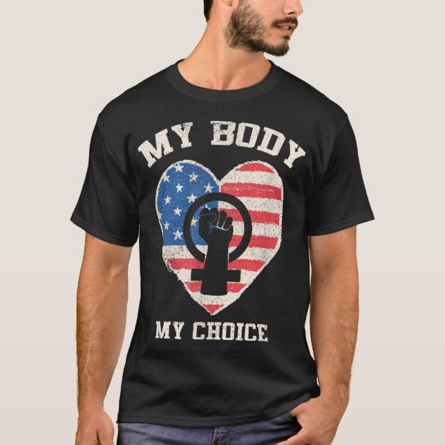 Meine Körperwahl Pro Wahl Frauenrechte Femini T-Shirt (Vorderseite)