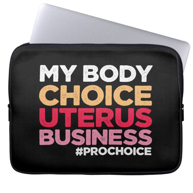 Meine Körperwahl Uterus Business Prochoice Feminis Laptopschutzhülle (Vorderseite)