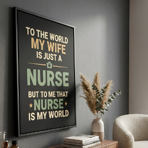 Meine Krankenschwester-Frau ist mein Welt-Krankenp Poster