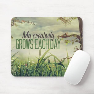 "Meine Kreativität wächst" Motivation Affirmation Mousepad