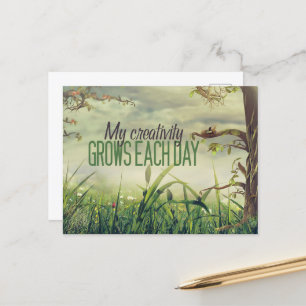 "Meine Kreativität wächst" Motivation Affirmation Postkarte