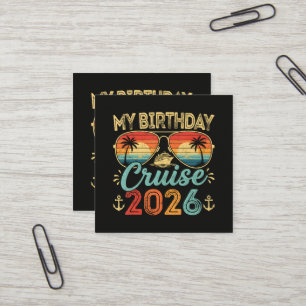 Meine Kreuzfahrt 2026 Party Kreuzfahrt Urlaub Quadratische Visitenkarte