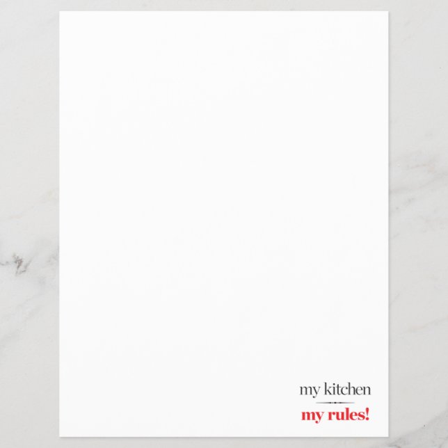 Meine Küche, meine Regeln Flyer (Vorne)