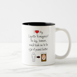 Meine Lagotto Romagnolo Liebe-Erdnussbutter Zweifarbige Tasse