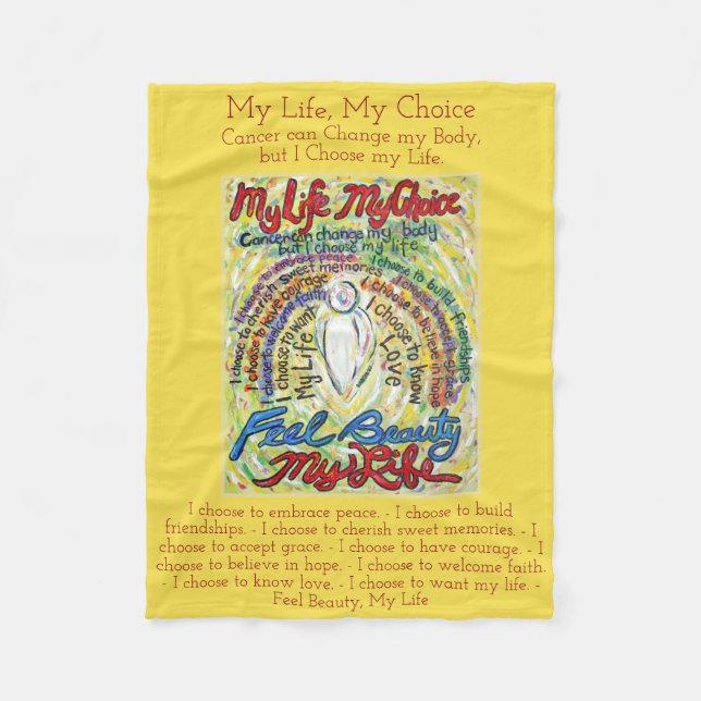 Meine Lebenswahl Krebs Engel Soft Fleece Blankets (Vorderseite)