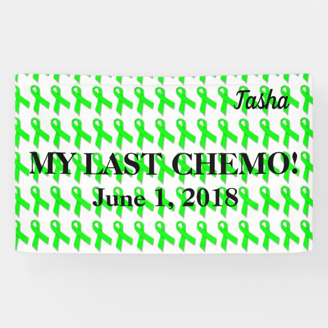 Meine letzte Chemo Feierfahne Banner (Horizontal)