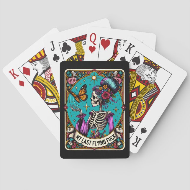 Meine letzte F*ck-Poker-Karte Spielkarten (Rückseite)