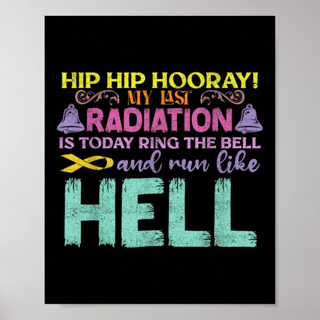 Meine letzte Strahlung ist heute Sensibilisierungs Poster (Vorne)