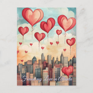 Meine Liebe am Valentinstag in Atlanta USA gefunde Postkarte