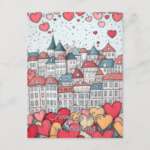 Meine Liebe fand am Valentinstag in Straßburg stat Postkarte