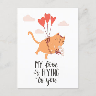 Meine Liebe fliegt zu dir Postkarte
