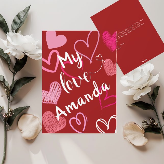 Meine Liebe HerzValentinkarte Feiertagskarte (Von Creator hochgeladen)