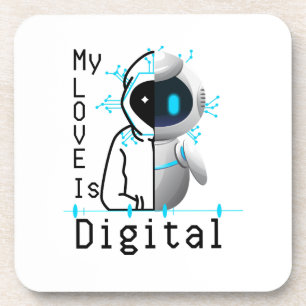 Meine Liebe ist digital.w Getränkeuntersetzer