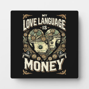 Meine Liebe ist Geld, lustiger Trick Fotoplatte