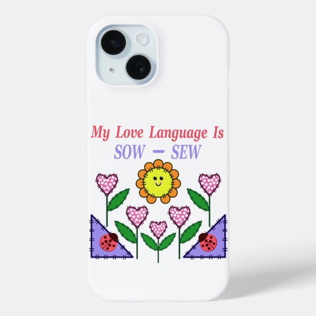 Meine Liebe ist "Sau" - "nähen" Case-Mate iPhone Hülle (Rückseite)