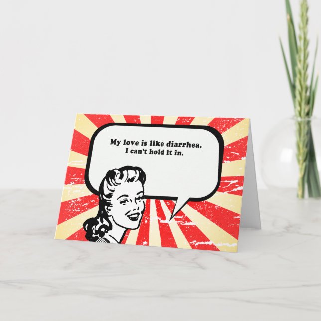 MEINE LIEBE IST WIE DIARRHEA KARTE (Vorderseite)