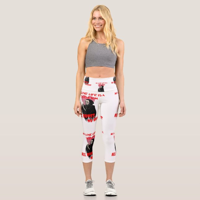 Meine Liebe Leben ist ein Skelett Alle Knochen kei Capri Leggings (Vorderseite)