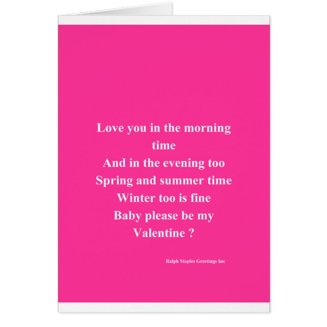 Meine Liebe meine Valentine (Vorne)