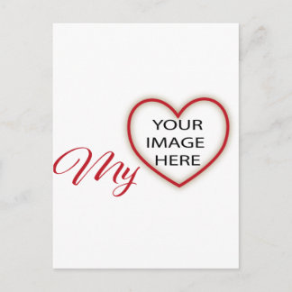 Meine Liebe mit deinem Bild Herz Postkarte