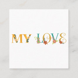 Meine Liebe Quadratische Visitenkarte
