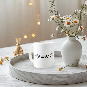 Meine Liebe ❤️ - Romantisches Minimalistisches Zit Kaffeetasse