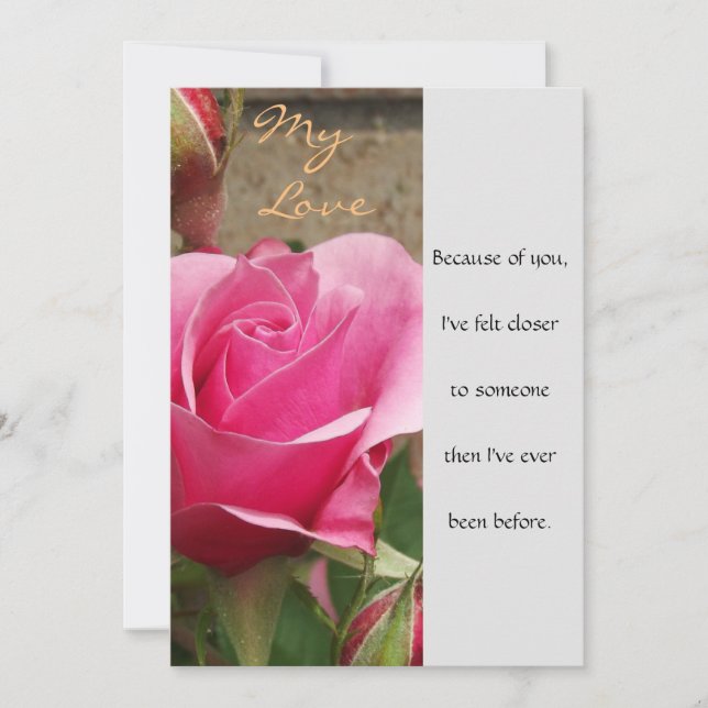 Meine Liebe (Rose) Karte (Vorderseite)