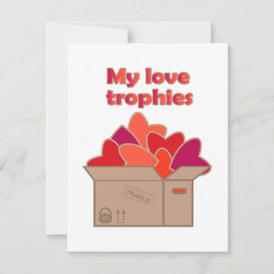 Meine Liebe-Trophäen in Schachtel voller Valentinh Karte