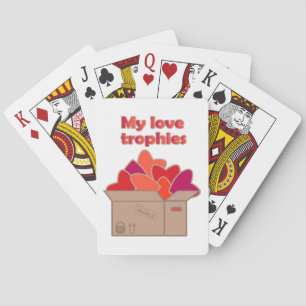 Meine Liebe-Trophäen in Schachtel voller Valentinh Spielkarten