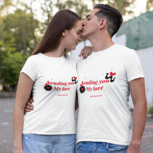 Meine Liebe übersenden _ Glücklicher Valentinstag T-Shirt