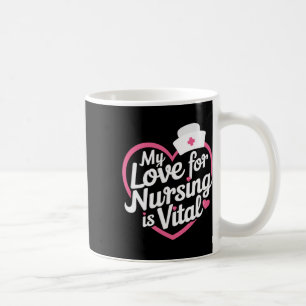 Meine Liebe zur Pflege ist lebenswichtig Herzkrank Kaffeetasse