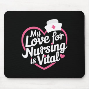 Meine Liebe zur Pflege ist lebenswichtig Herzkrank Mousepad