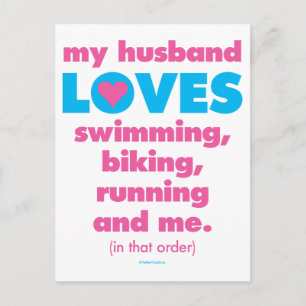 Meine Lieben Triathlons (nur Text) Postkarte