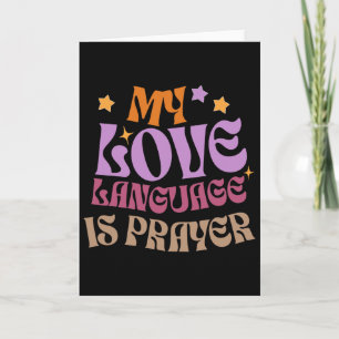 Meine Liebessprache ist Gebet Christlich Jesus Lie Karte