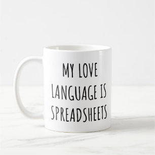Meine Liebessprache sind Tabellen - Lustiger Buchh Kaffeetasse