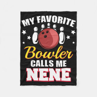 Meine Lieblings-Bowler nennt mich Nene Funny Bowli Fleecedecke