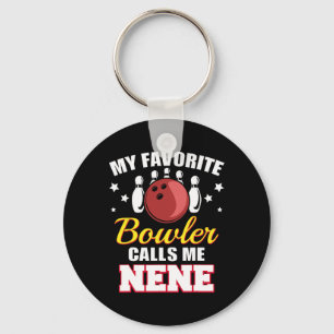 Meine Lieblings-Bowler nennt mich Nene Funny Bowli Schlüsselanhänger