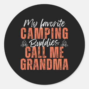 Meine Lieblings-Camping-Buddies nennen mich Großva Runder Aufkleber