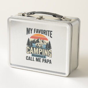 Meine Lieblings-Camping-Kumpels nennen mich Papa-S Metall Brotdose