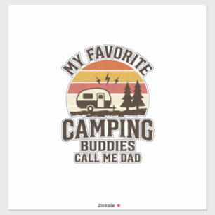 Meine Lieblings-Camping-Kumpels nennen mich Papa V Aufkleber