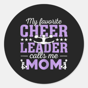 Meine Lieblings-Cheerleader nennt mich Mama Cheer Runder Aufkleber
