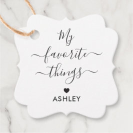Meine Lieblings-Dinge Geschenktafel für Favoriten  Geschenkanhänger