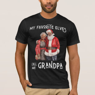 Meine Lieblings-Elfen nennen mich Opa Black Melani T-Shirt
