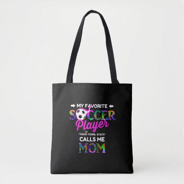 Meine Lieblings-Fußball-Mama Personalisiert Tasche (Vorderseite)